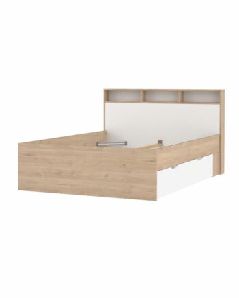 Tvilum Ikast Seng Med   Skuffer 140x190  Jackson Hickory Hvid  149     206   96   Cm