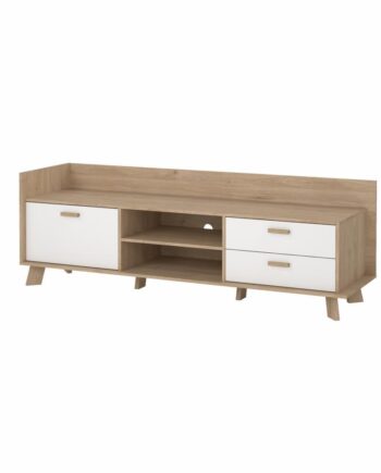 Tvilum Ikast Tv-møbel Med   Låge     Skuffer  Jackson Hickory Hvid  181     51     61   Cm