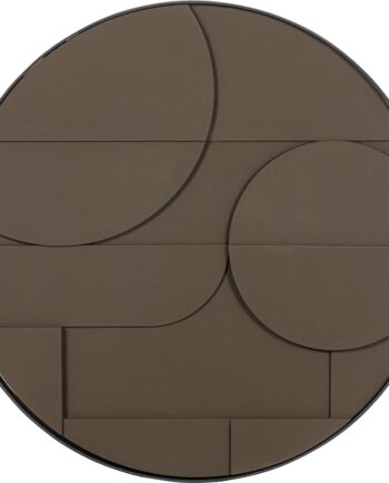 Vægdekoration Woood Fiona  3d-printet Mdf Kunstværk ø80 Cm Brun