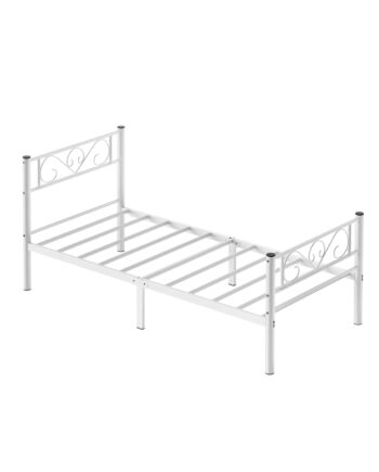Vasagle Rmb061w01 Sengeramme     Sengegavl Hvid Stål  90x190