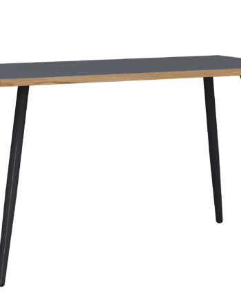 Vcm Nordic Salia Skrivebord  Rektangulær Antracitgrå Melamin  Natur Træ  Metal  138x50