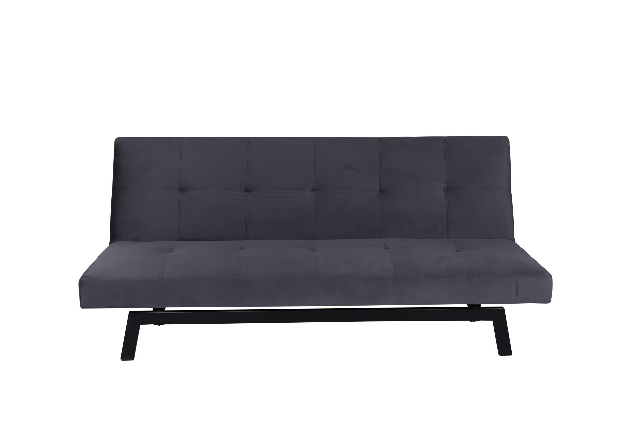 Venture Design Bodil Sovesofa Mørkegrå Fløjl Og Sort Stål 180x91 50