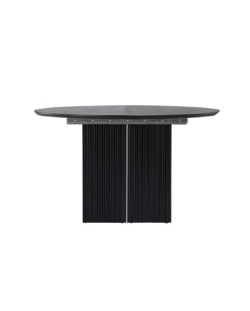 Venture Design Matilda Spisebord     Udtræk Sort Mdf Med Finér  ø130 180