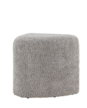 Venture Design Peg Puf  Rund Grå Bouclé  ø46