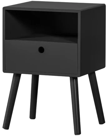 Woood Ozzy Natbord       Rum Og   Skuffe Sort Mdf  36x30