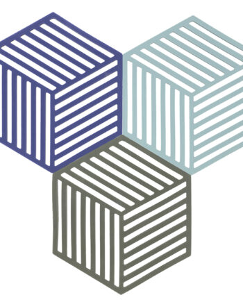 Zone Hexagon Grydeunderlag  -pak  Indigo Fog Olive Taupe