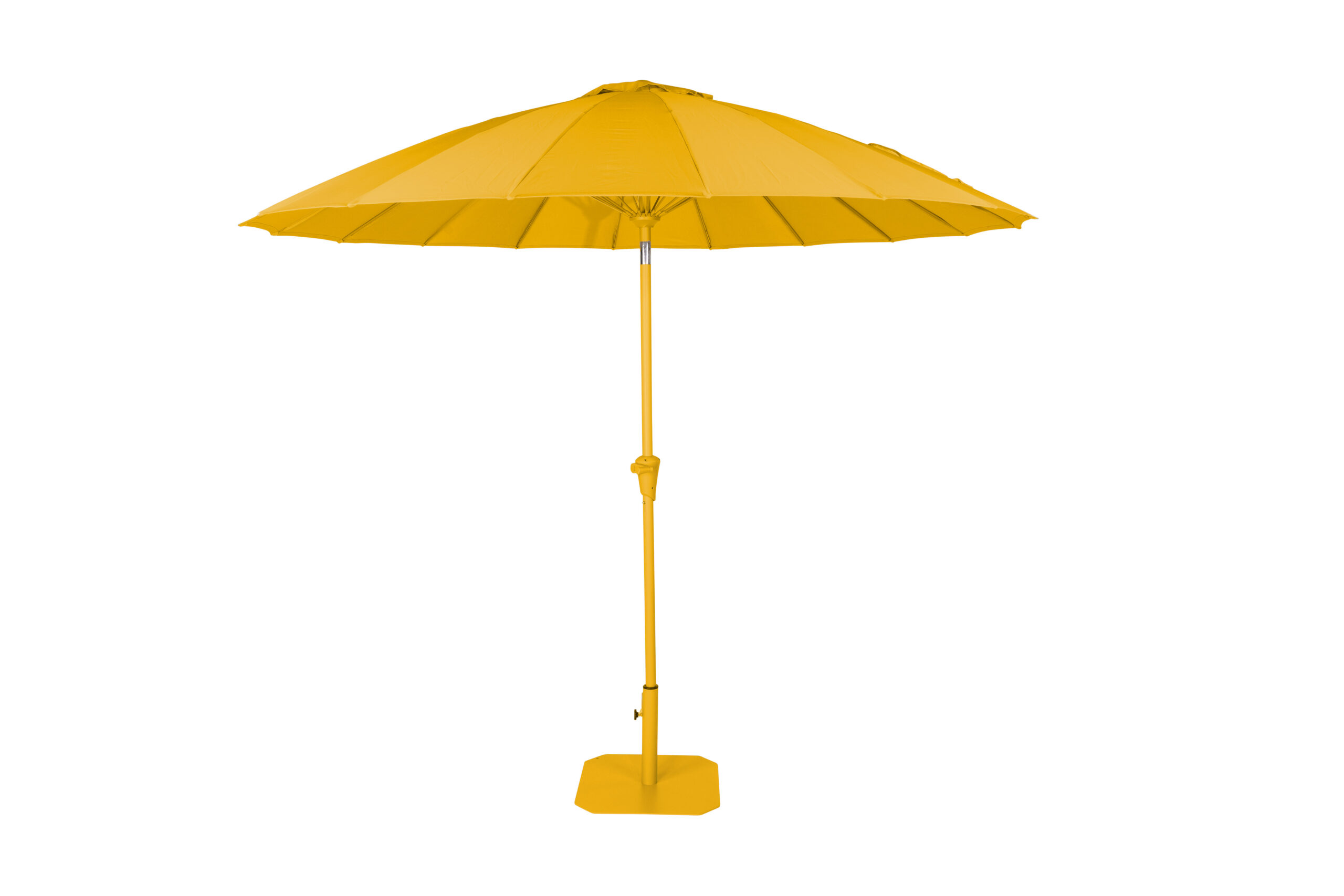 Zuiver Sunshine Parasol Fod Gul Polyester Og Rustfrit Stål
