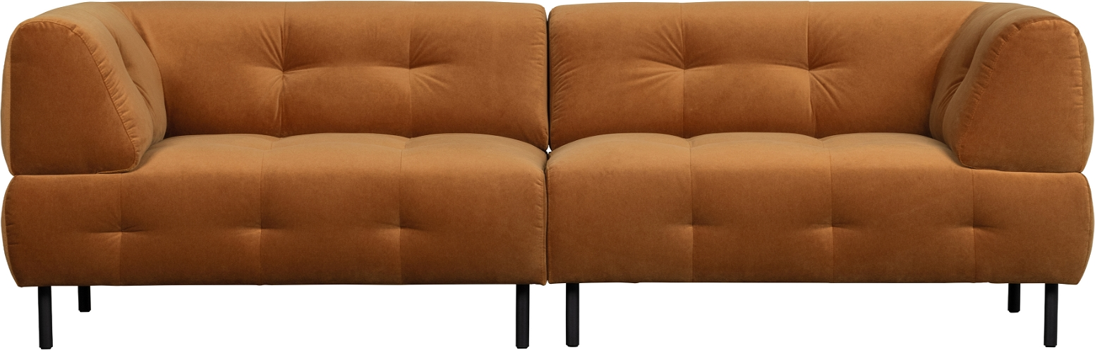 -personers Sofa Woood Exclusive Lloyd Loma Fløjl Lysebrun H75ã B90ã L245 Cm