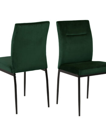 Act Nordic Demi Spisebordsstol Mørkegrøn Polyester Og Sort Metal
