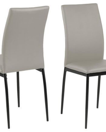 Act Nordic Demina Spisebordsstol Taupe Sort Kunstlæder Metal