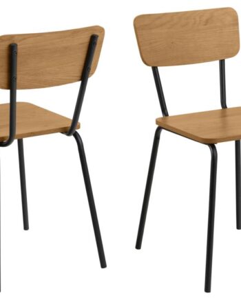 Act Nordic Peru Spisebordsstol Mat Vild Eg Ru Melamin Og Mat Sort Ru Stål