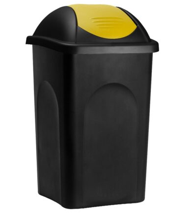 Affaldsspand Sort Gul Plast 60l