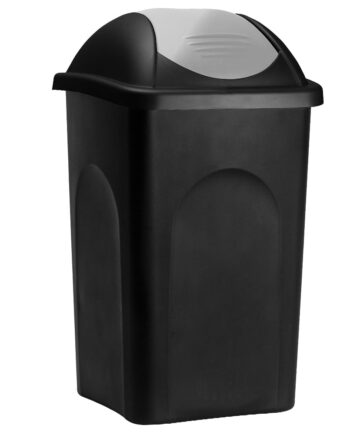 Affaldsspand Sort Sølv Plast 60l