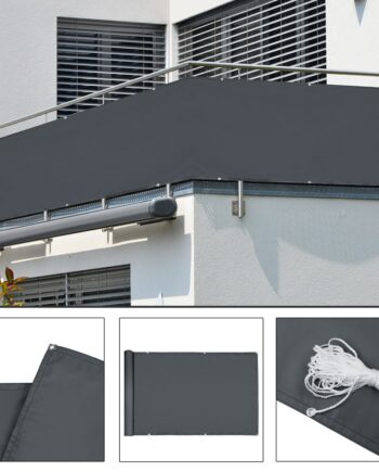 Altanafskærmning 500x90cm  Uv50  Vandafvisende  Antracit Grå