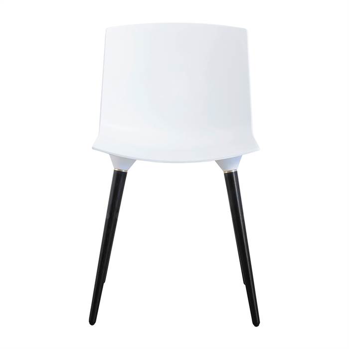 Andersen Furniture Tac Spisebordsstol Plast Hvid Sort Stel Eg Sort Lakeret : Erling Christensen Møbler