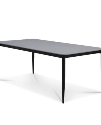 Arctic Classic Spisebord  Rektangulær Grå Keramik Og Sort Metal  100x220