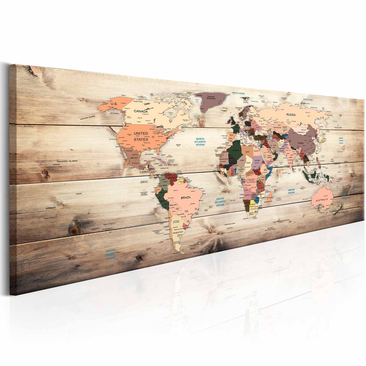 Artgeist Verdenskort Map Of Dreams Billede Multifarvet Print 50x150