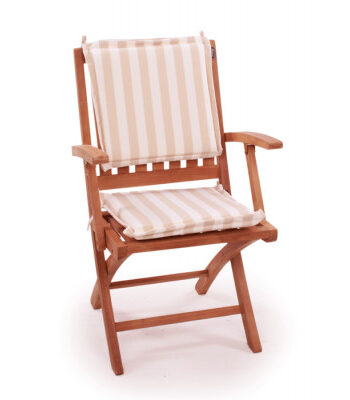 Aston Sædehynde 38x38 Cm Beige-hvid Stribet