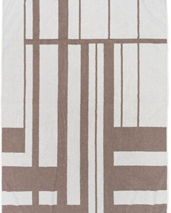 Badehåndklæde Kristina Dam Minimal 100x150 Cm Bomuld Beige Hvid