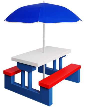 Bænkesæt Til Børn Med Parasol Havebord Og Parasol Med Uv-beskyttelse