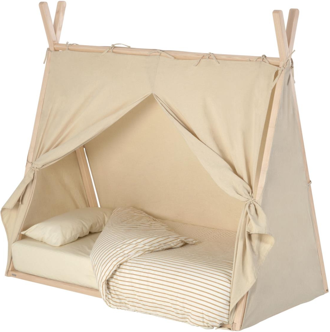 Baldakin Til Tipi-seng Kave Home Maralis Bomuld Beige H140xb70xl136 Cm