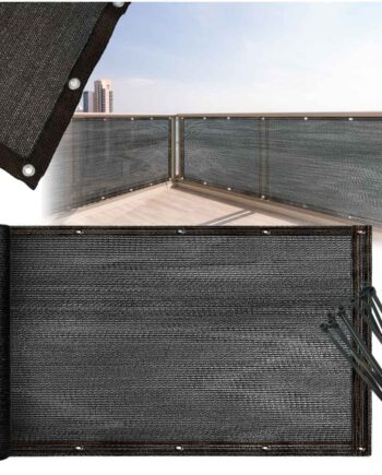 Balkonoverdækning Luaro Camouflagemåtte Skyggenet Til Balkonterrasse 150g M2 105x700cm Uv   Tritics