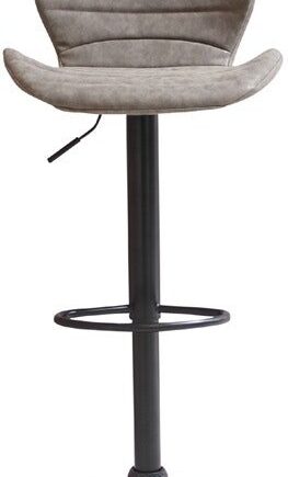 Barstol Barkrakk House Of Sander Bola   Gråt Læder Med Fodstøtte Ergonomisk H108 Cm