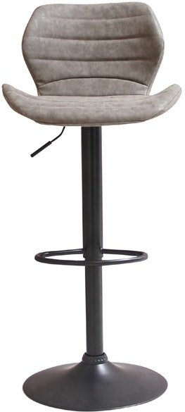 Barstol Barkrakk House Of Sander Bola Gråt Læder Med Fodstøtte Ergonomisk H108 Cm