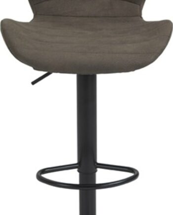 Barstol House Of Sander Bola Justerbar Højde 87-108 Cm Oliven Mikrofiber Imiteret Ruskind