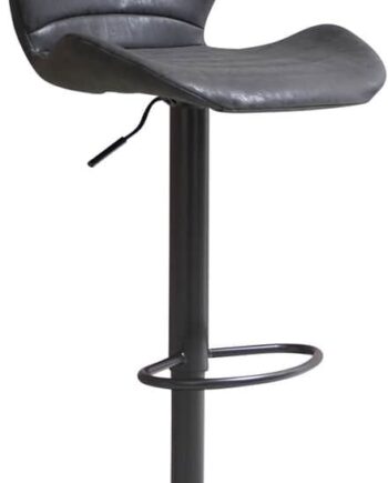 Barstol House Of Sander Bola Justerbar Sort Pu Jern H108   B46   L48 Cm