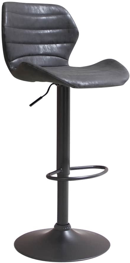 Barstol House Of Sander Bola Justerbar Sort Pu Jern H108 B46 L48 Cm