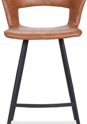 Barstol House Of Sander Tora   Cognac Kunstlæder   Kompakt ø53   H98   Cm