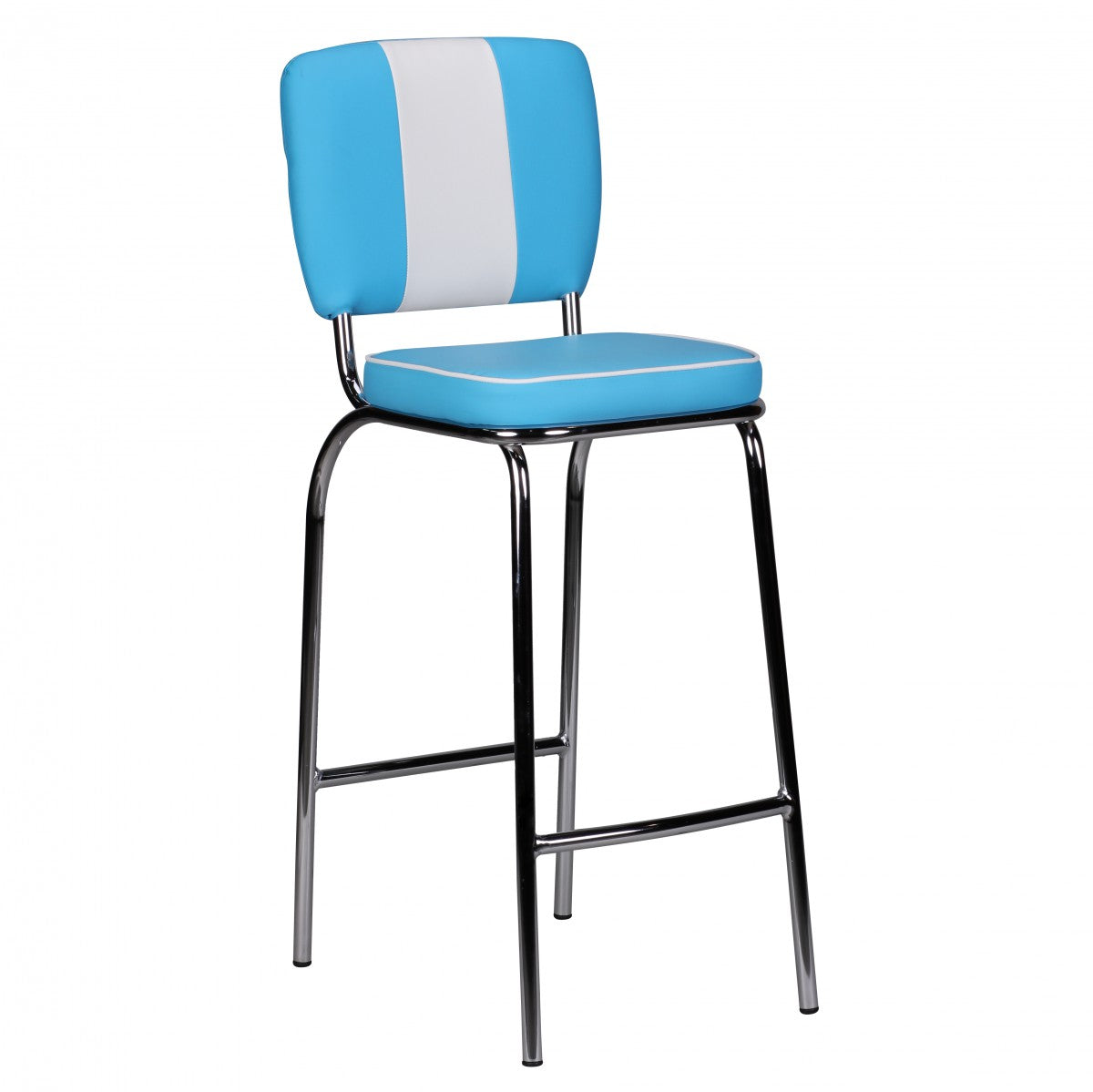 Barstol Amerikansk Diner Stil Retro Blå Og Hvid