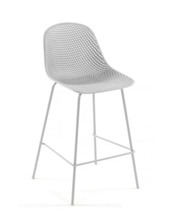 Barstol Kave Home Quinby Hvid Polypropylen Jernstel H107x49 Cm Moderne Nordisk