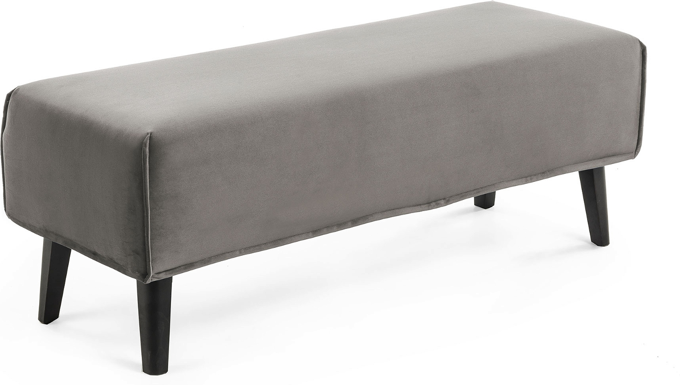 Betræk Til Entrébænk Kave Home Dyla Velvet Grå Sort 100  Polyester