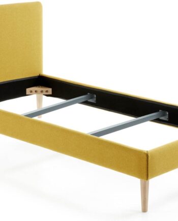 Betræk Til Sengeramme Kave Home Dyla Sennepsfarvet 90x190 Cm Nordisk Design Anti-plet