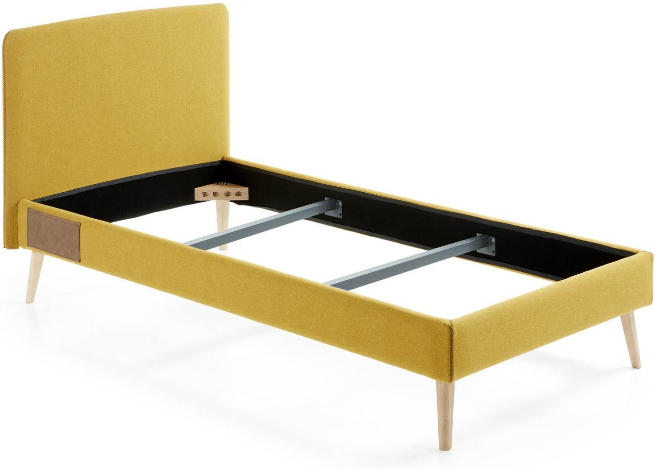 Betræk Til Sengeramme Kave Home Dyla Sennepsfarvet 90x190 Cm Nordisk Design Anti-plet