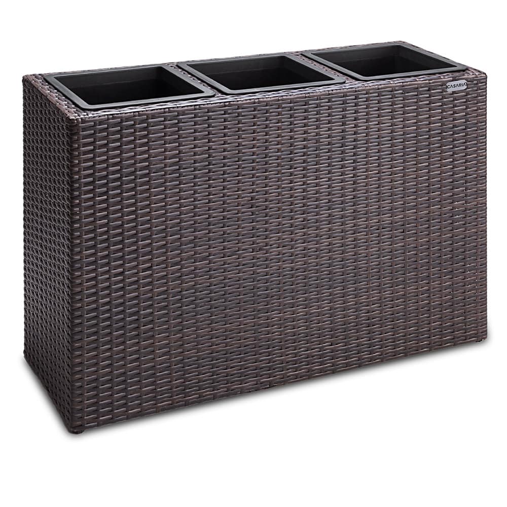 Blomsterkasse Polyrattan    Potter  Mesh  Brun