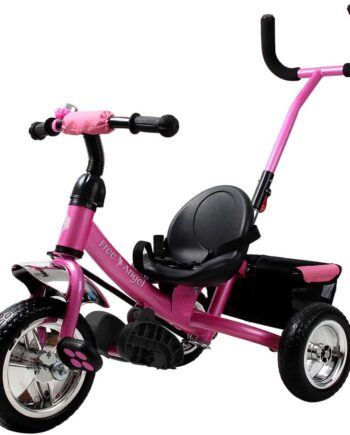 Børne Trehjulet Cykel Free Angel Metal Skubbestang Pink
