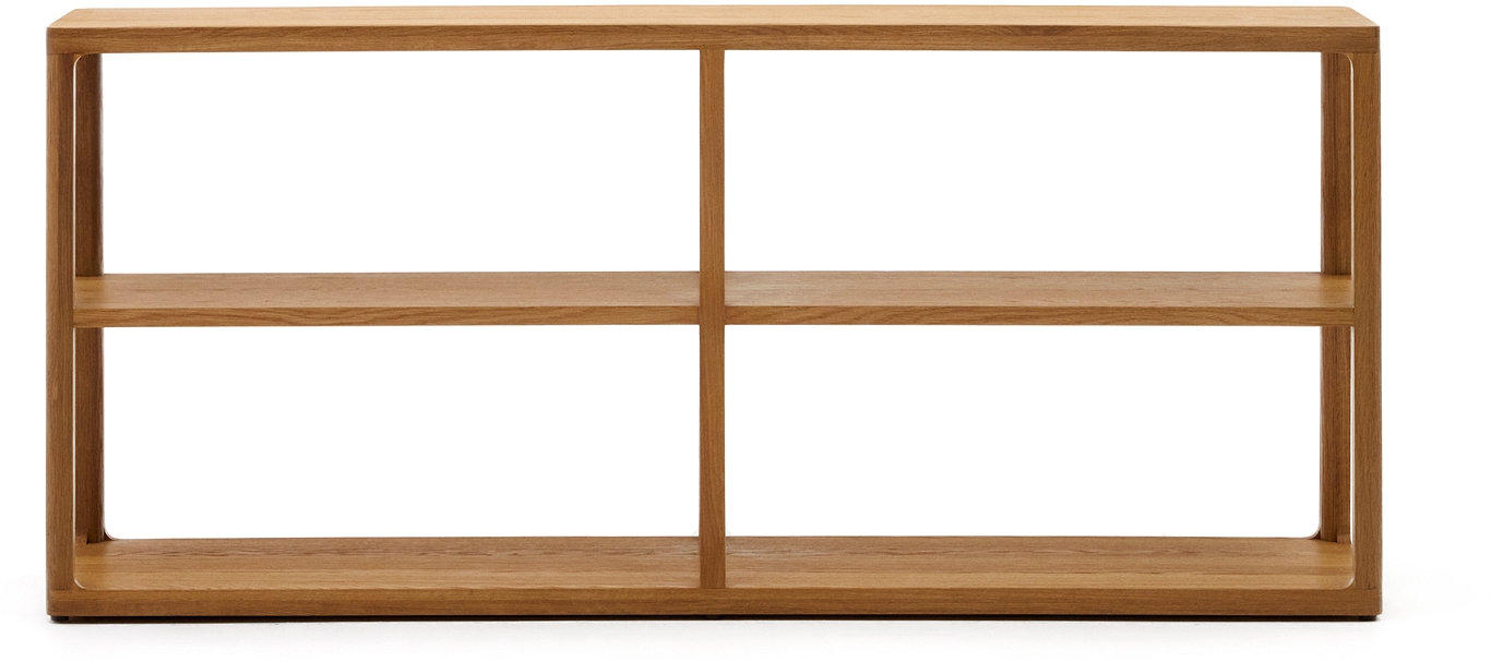 Bogreol Kave Home Maymai Natur Egetræ Mdf   Hylder 180x40x81 Cm