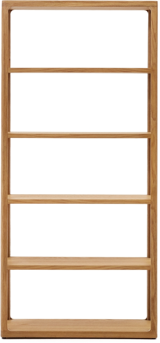 Bogreol Kave Home Maymai 193x90x40 Cm Natur Egetræ Hylder Anti-tip System