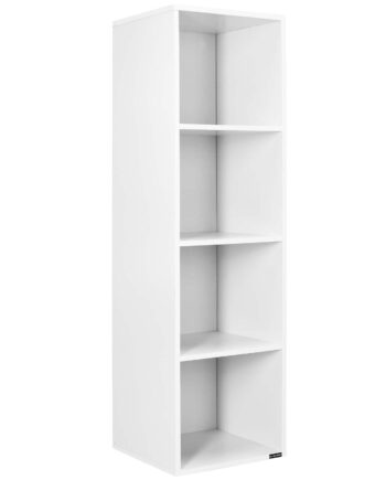 Bogreol Med   Rum 106x30x30 Cm Anti-tilt Gulvbeskytter  Hvid