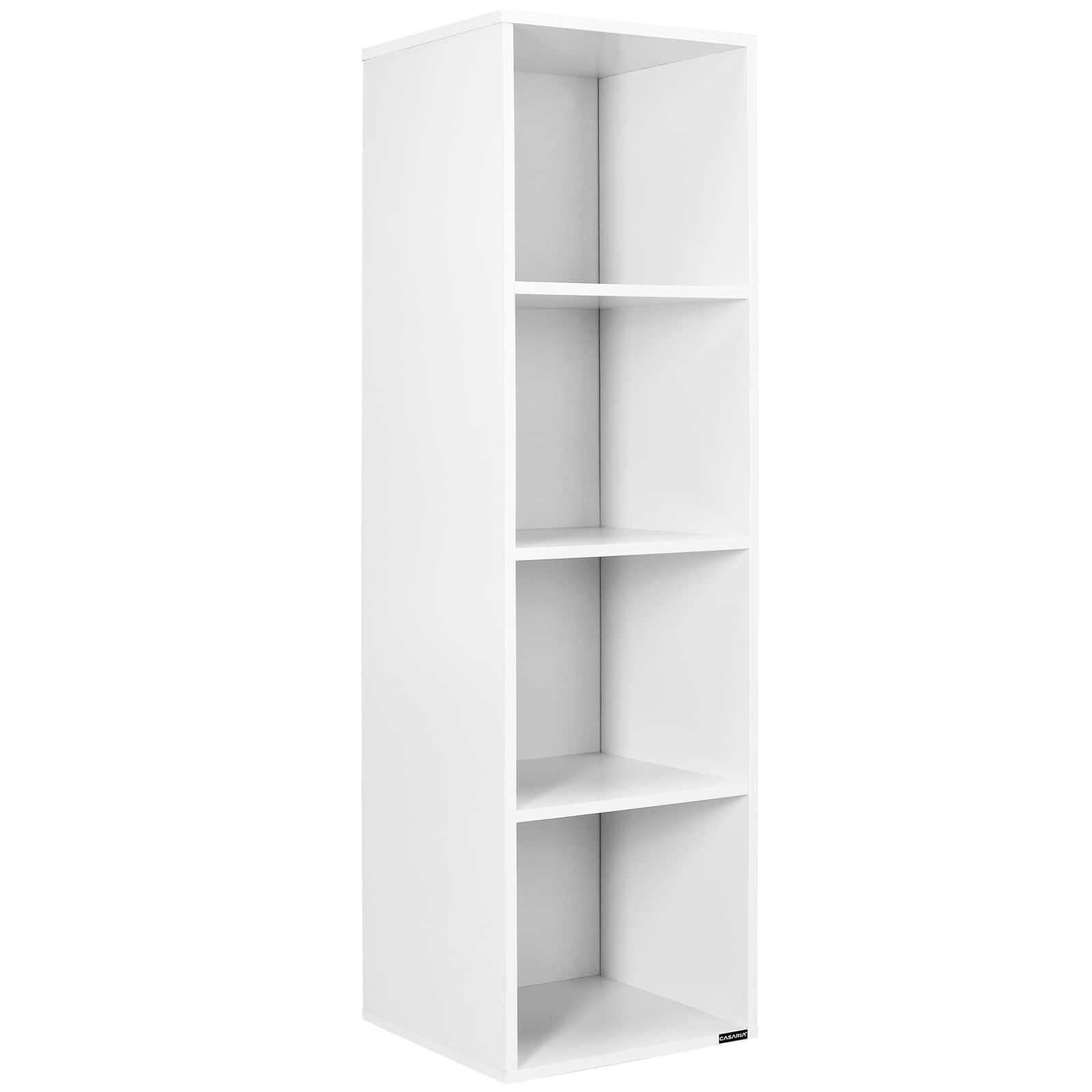 Bogreol Med   Rum 106x30x30 Cm Anti-tilt Gulvbeskytter  Hvid