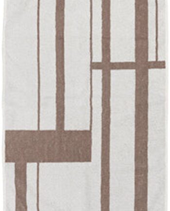 Bomuldshåndklæde Kristina Dam Minimal 50   80 Cm Beige Hvid