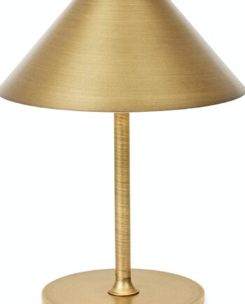 Bordlampe Halo Design Hygge   Messing Med Genopladelig Led Ip54 ø15   H19 Cm