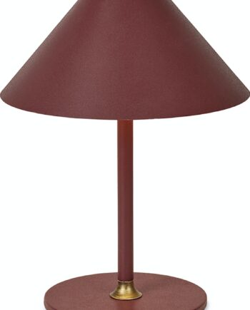 Bordlampe Halo Design Hygge ø15x19 Cm Genopladelig Led-bordlampe Metal Bordeaux