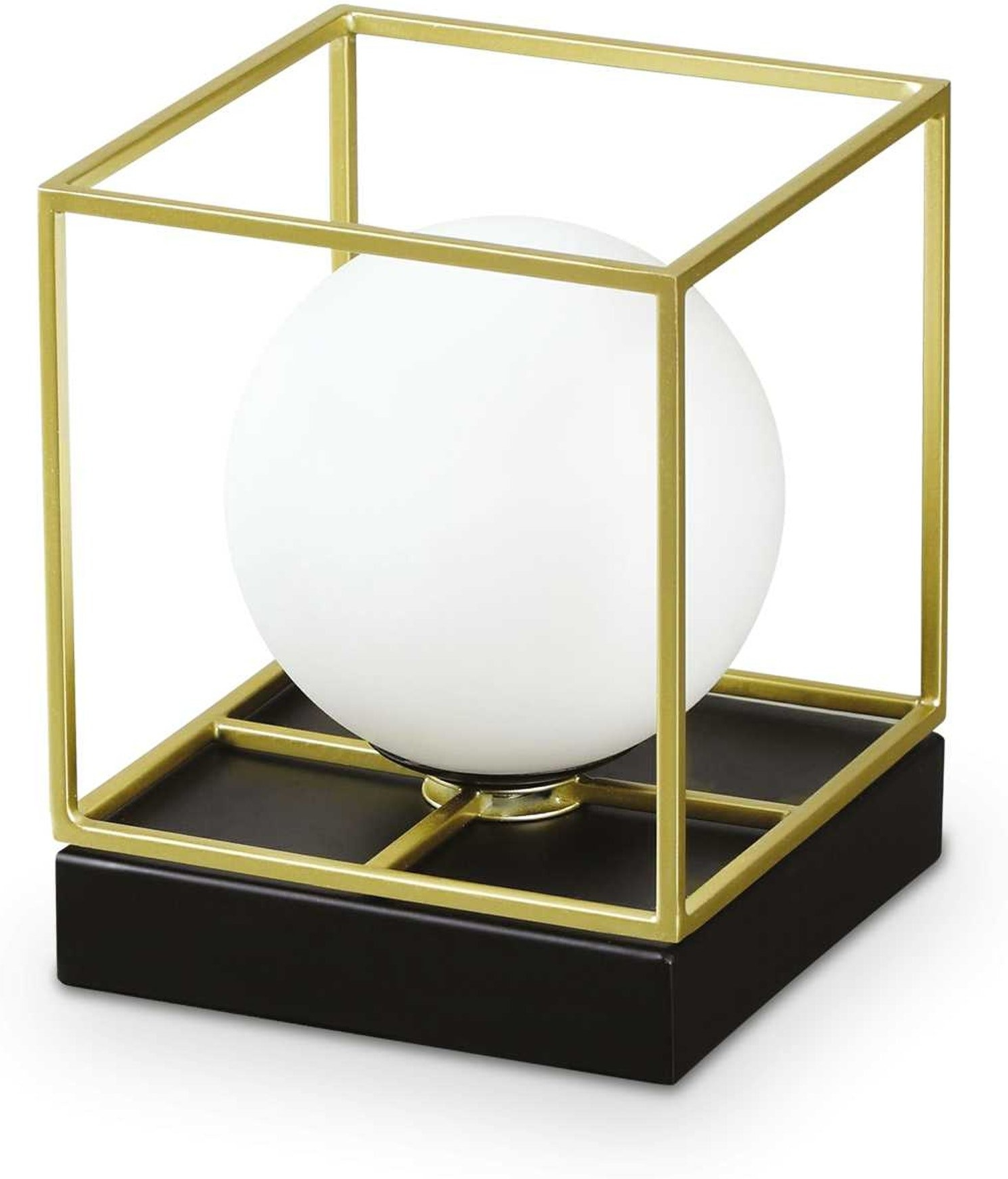 Bordlampe Ideal Lux Lingotto H15 Cm Messing Sort Metal Glas Inklusive G9 Led-pære