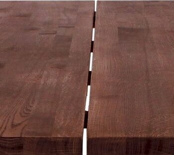 Bordplade Til Café- Og Sofabord House Of Sander Curve Massiv Egetræ Mocca 130x72x3 Cm