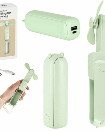 Bordventilator Mini Håndholdt Foldbar Vindmølle Bærbar Usb Grøn