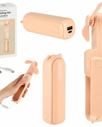 Bordventilator Mini Håndholdt Foldbar Vindmølle Bærbar Usb Pink